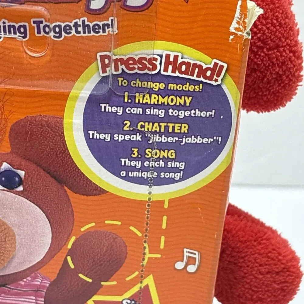 Red Plush The Sing-a-ma-jigs! Love Singing Together Mattel (2010) NOS